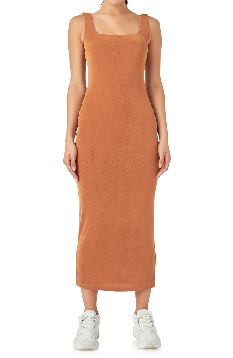 Grey Lab Sleeveless Woven Dress, Alternate, color, Camel