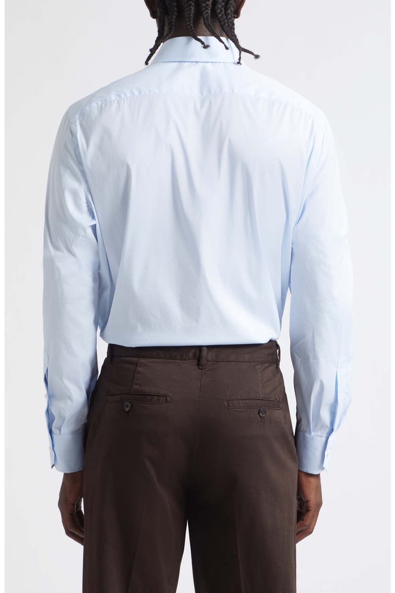 Stretch Cotton Button-Up Shirt, Alternate, color, LIGHT BLUE