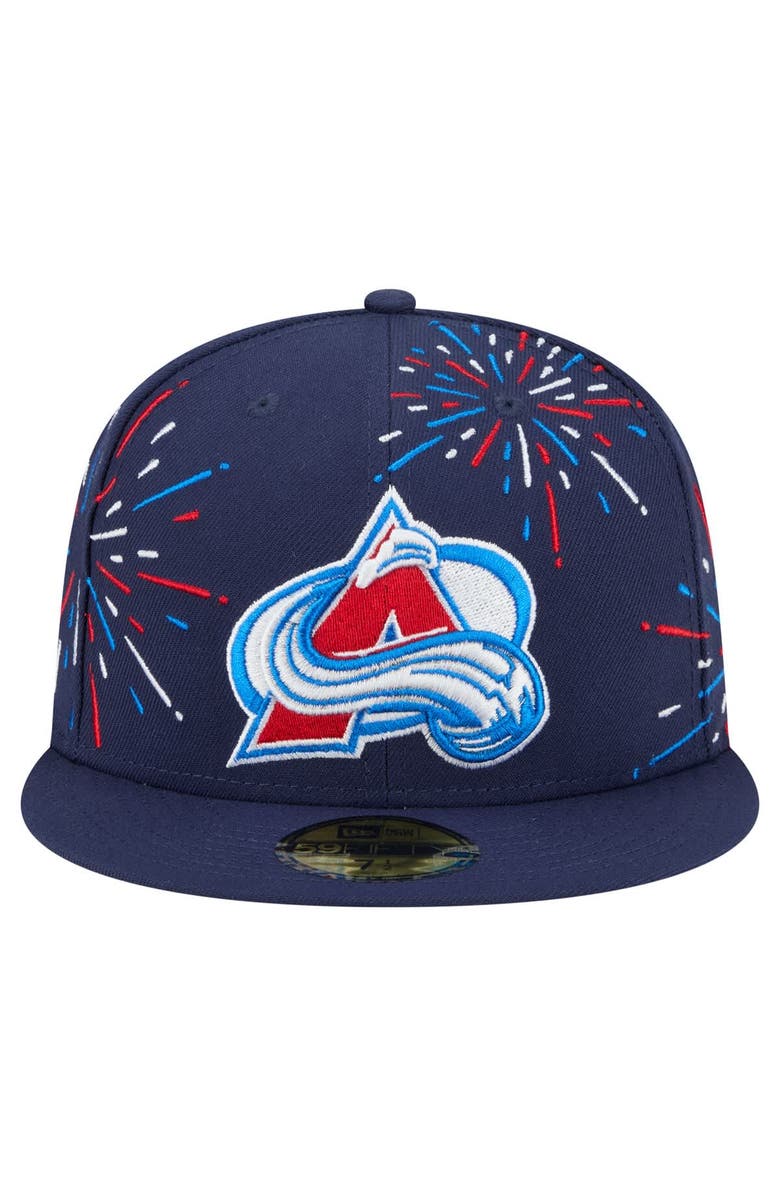 New Era Men's New Era Navy Colorado Avalanche Americana Fireworks 59FIFTY Fitted Hat, Alternate, color, Navy