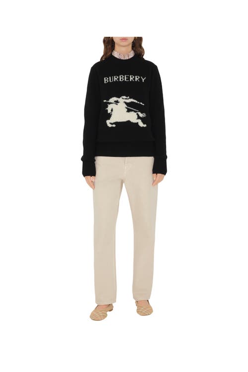 Burberry Ekd Wool Cashmere Sweater In Black