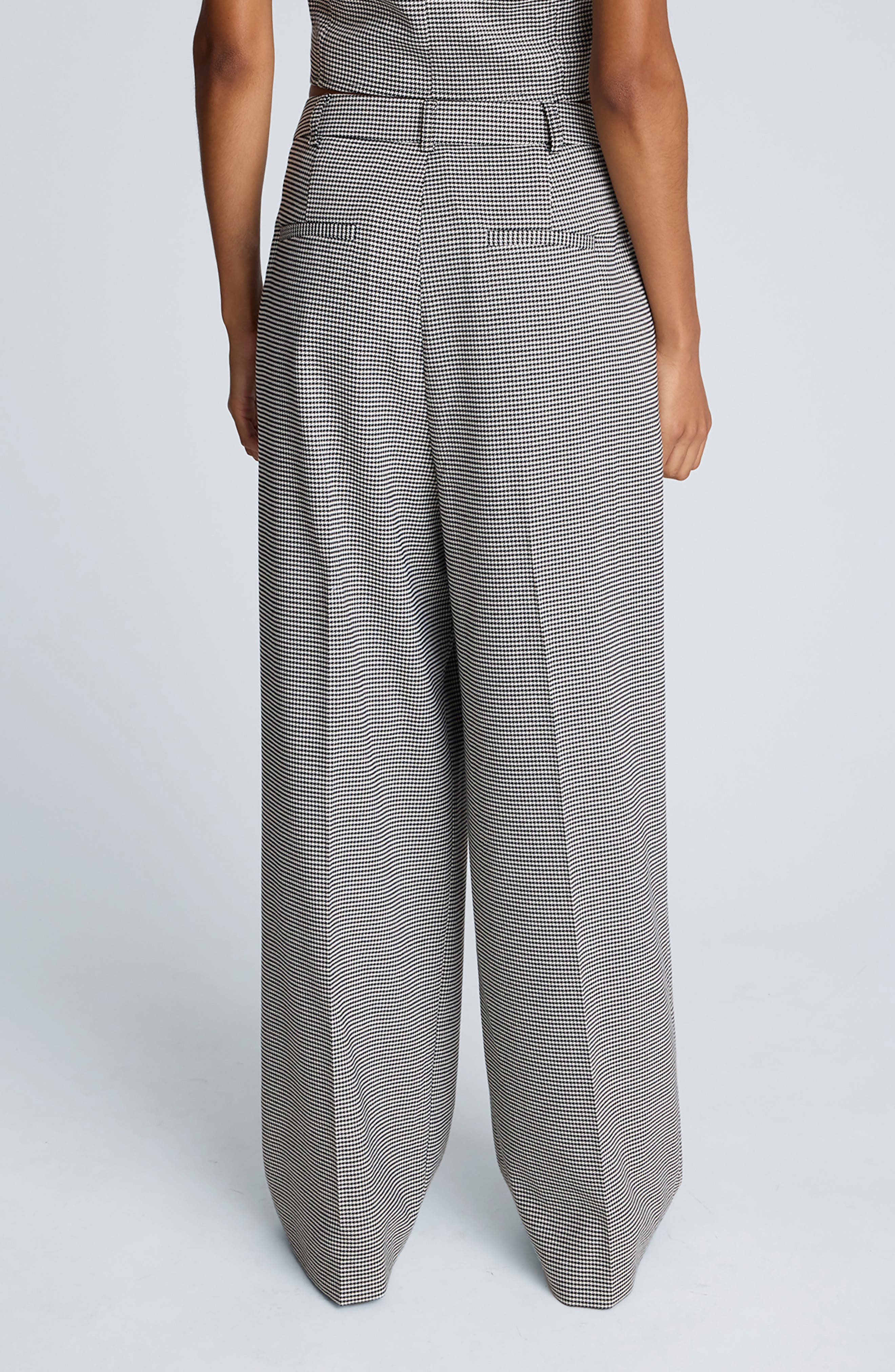 Houndstooth Check Wide Leg Pants - image 2