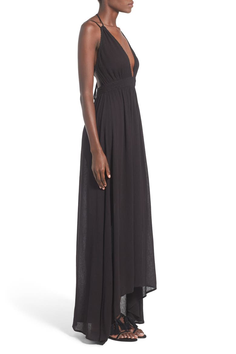 ASTR 'Belen' Maxi Dress, Alternate, color, BLACK