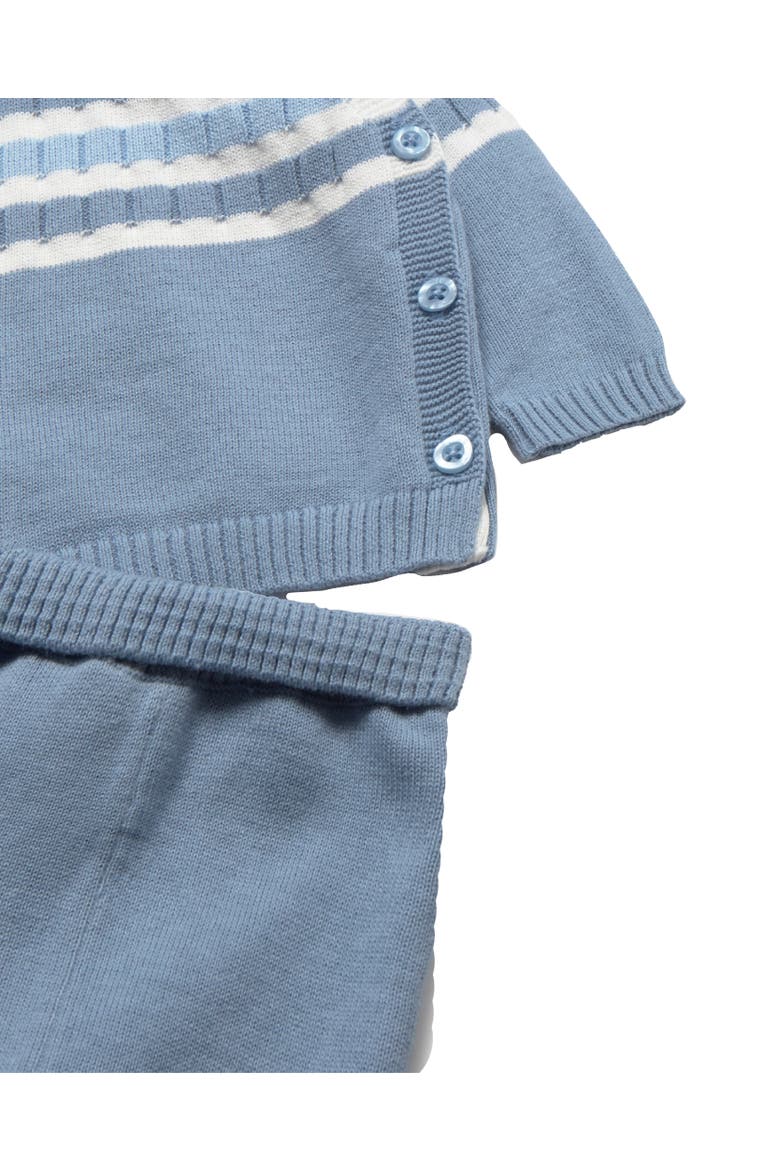 Knitted Striped Outfit, Alternate, color, Light Blue