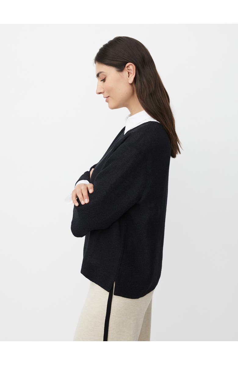 Masai Copenhagen MaDarmi 3/4 Sleeve Round Neck Top, Alternate, color, Black