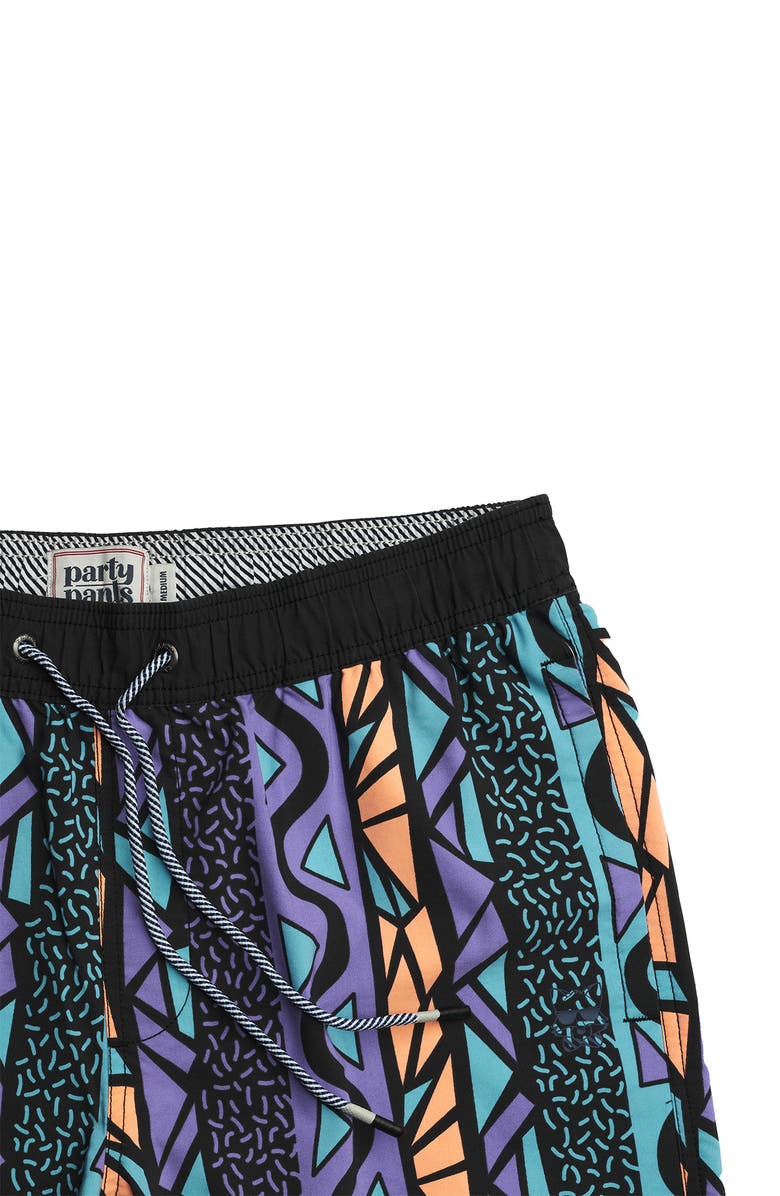 Party Pants Maui Wowie Printed Swim Trunks, Alternate, color, 