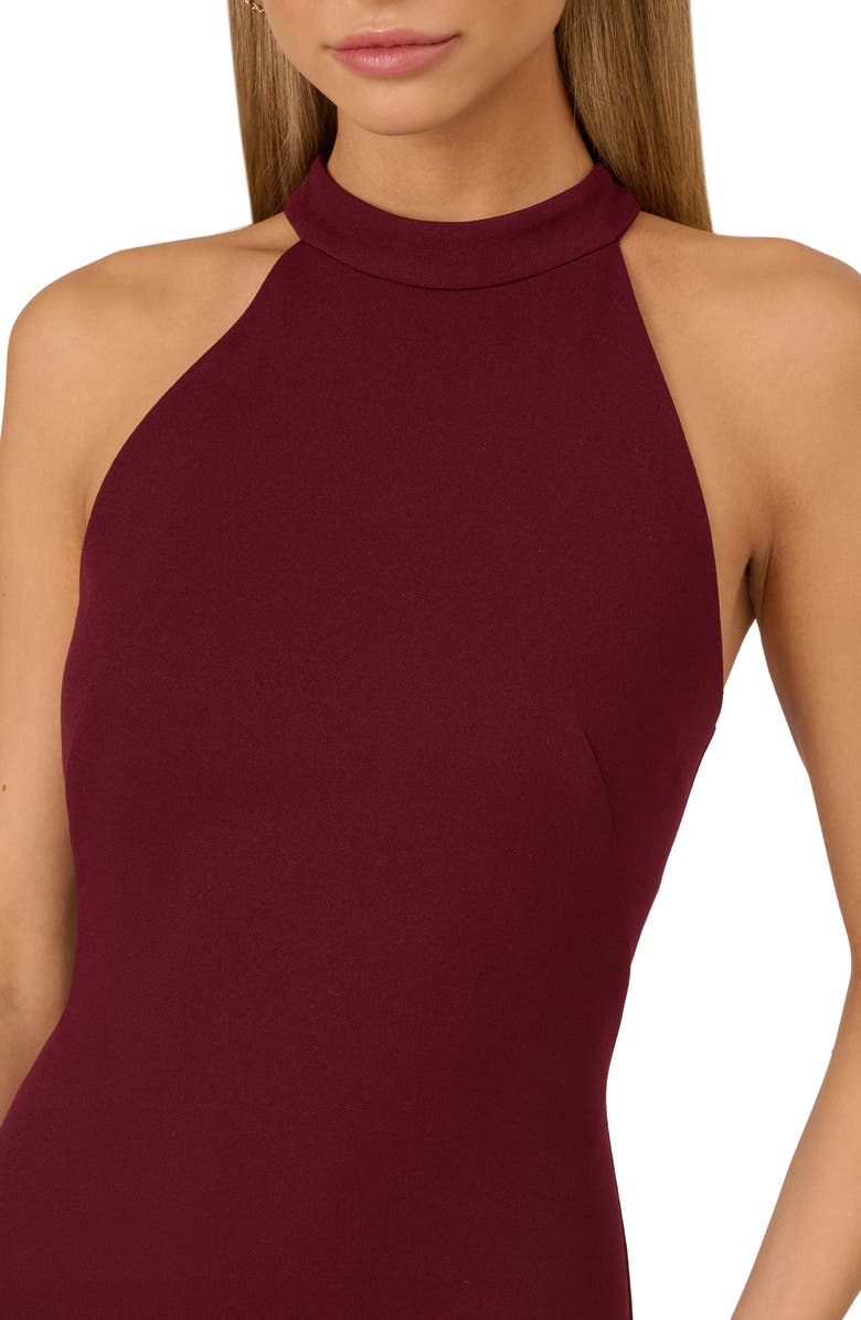 Adrianna Papell Stretch Mesh & Knit Crepe Gown, Alternate, color, 