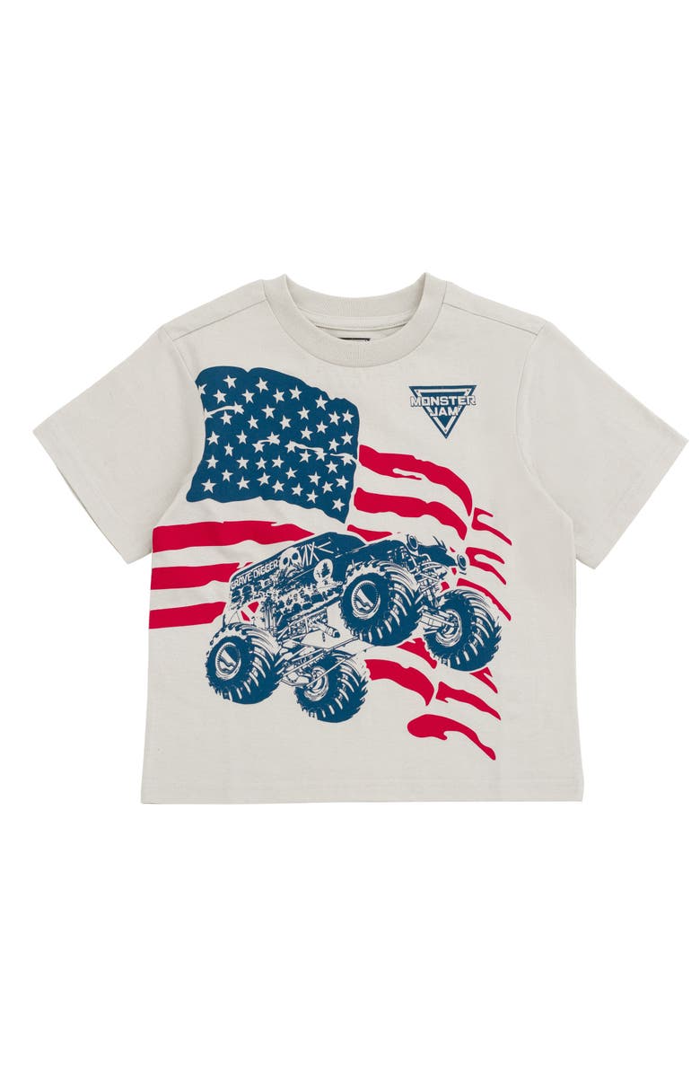 Monster Jam Grave Digger Short Sleeve T-Shirt, Main, color, Grave Digger Gray