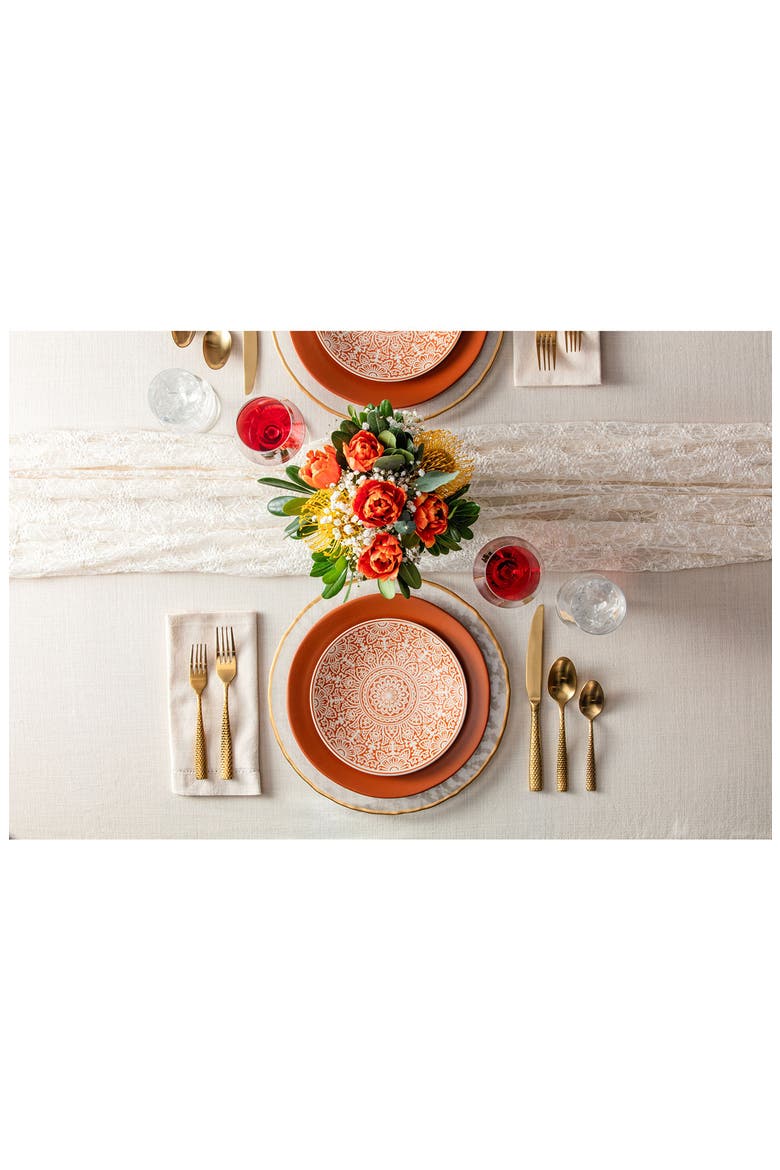 Heirloom Set of 4 Ceramic Salad Plates, Alternate, color, TERRACOTTA