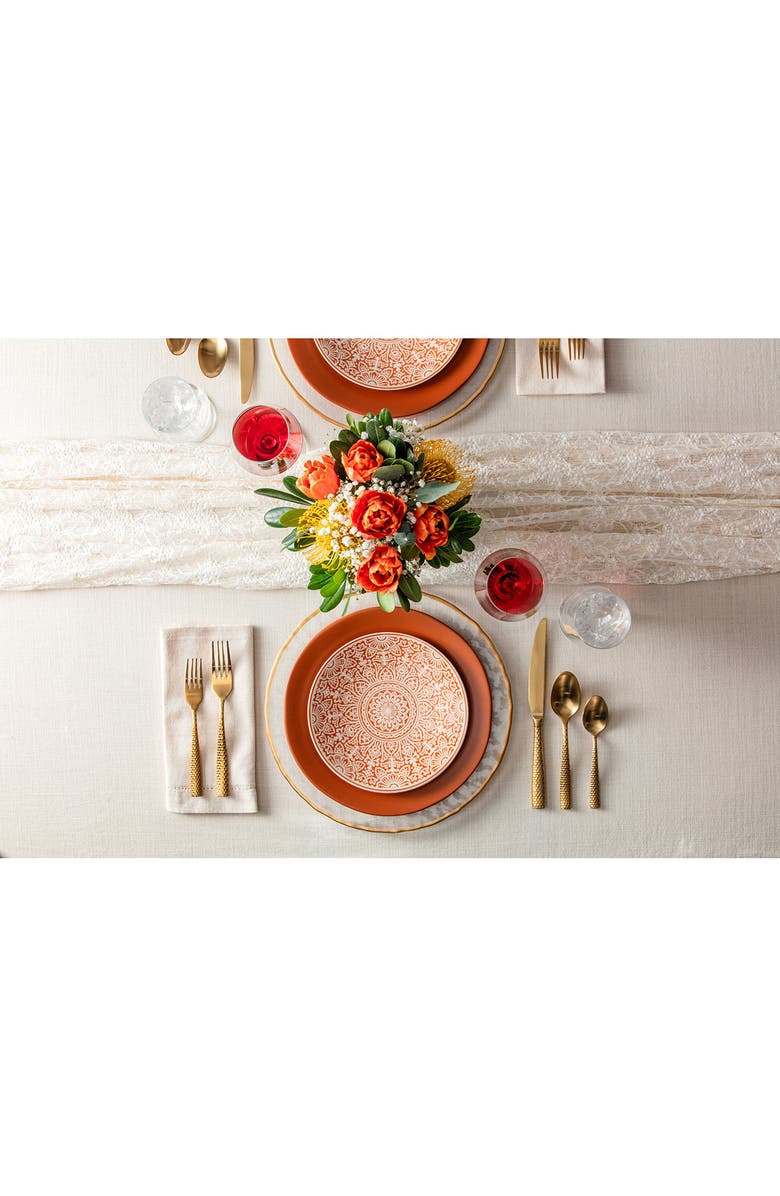 Fortessa Heirloom Set of 4 Ceramic Salad Plates, Alternate, color, Terracotta