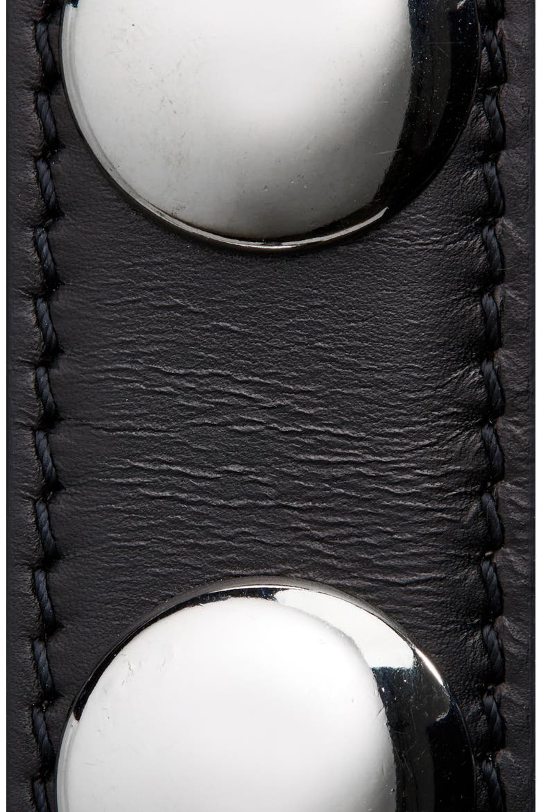 Benny Stud Patent Leather Belt, Alternate, color, BLACK 200