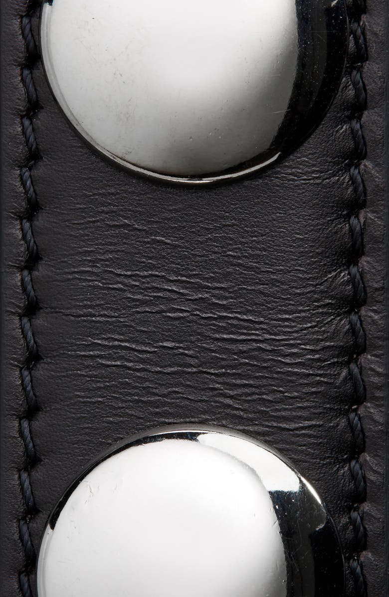 Khaite Benny Stud Patent Leather Belt, Alternate, color, Black 200