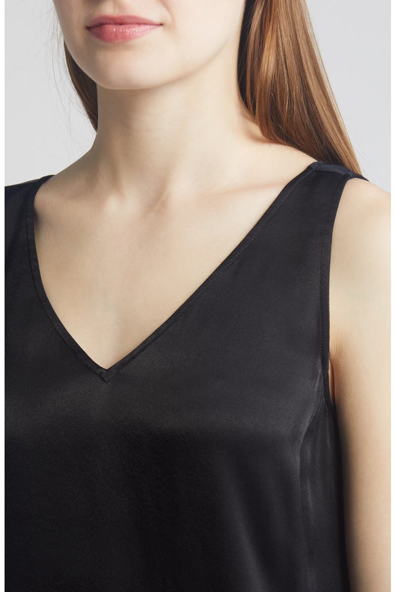 Double V-Neck Tank, Alternate, color, BLACK