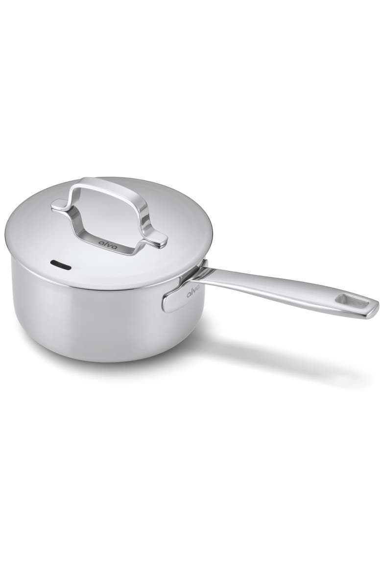 Maestro 5-Ply Stainless Steel Saucepan with Lid, Main, color, 3-qt
