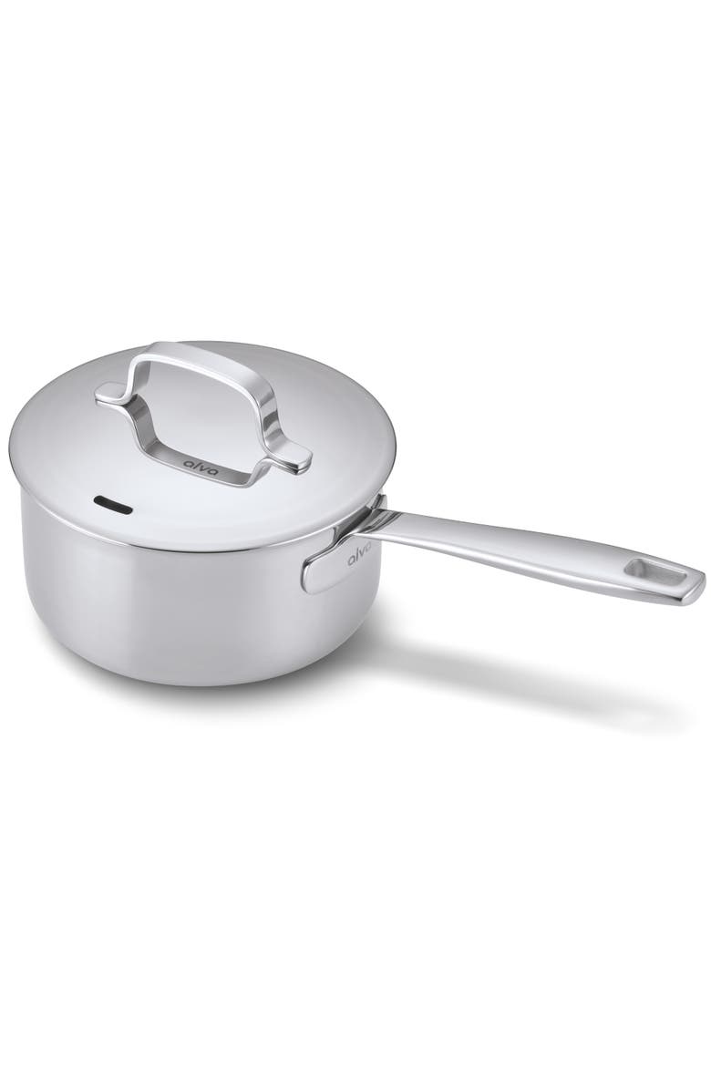 Alva Maestro 5-Ply Stainless Steel Saucepan with Lid, Main, color, 3-Qt