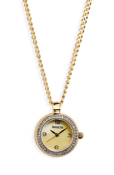 Mini Watch Pendant Necklace, 22.5mm