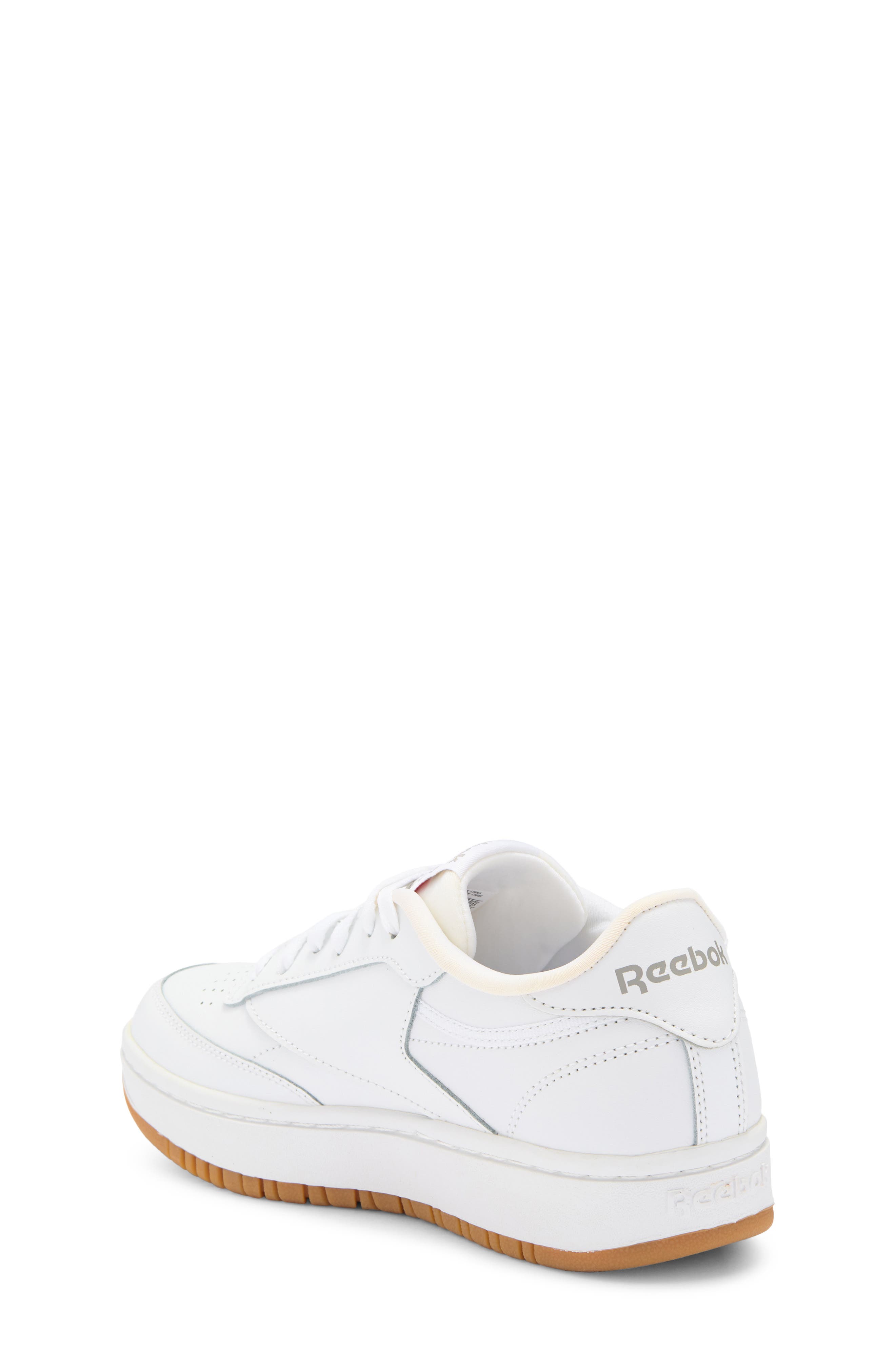 Reebok Kids' Club C Double Platform Sneaker, Alternate, color, White/ White/ White
