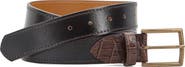 Johnston & Murphy 2-Tone Croc Embossed Leather Belt