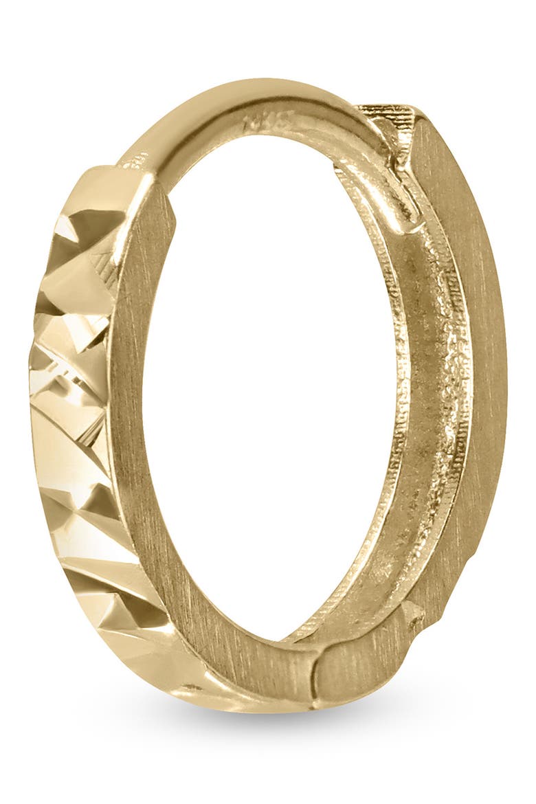 14K Gold Textured Huggie Hoop Earrings, Alternate, color, 14K YELLOW GOLD