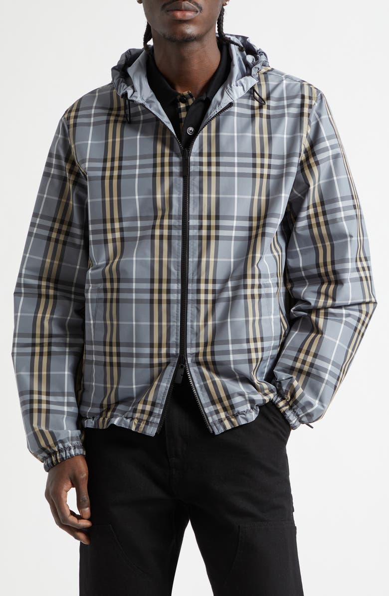 Burberry Newport Reversible Jacket, Main, color, Wave Blue Ip Check