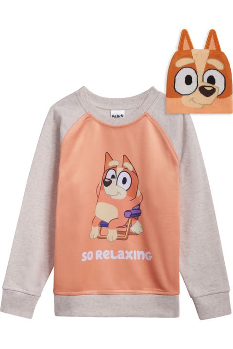 2-Piece Fleece Sweatshirt and Hat Set