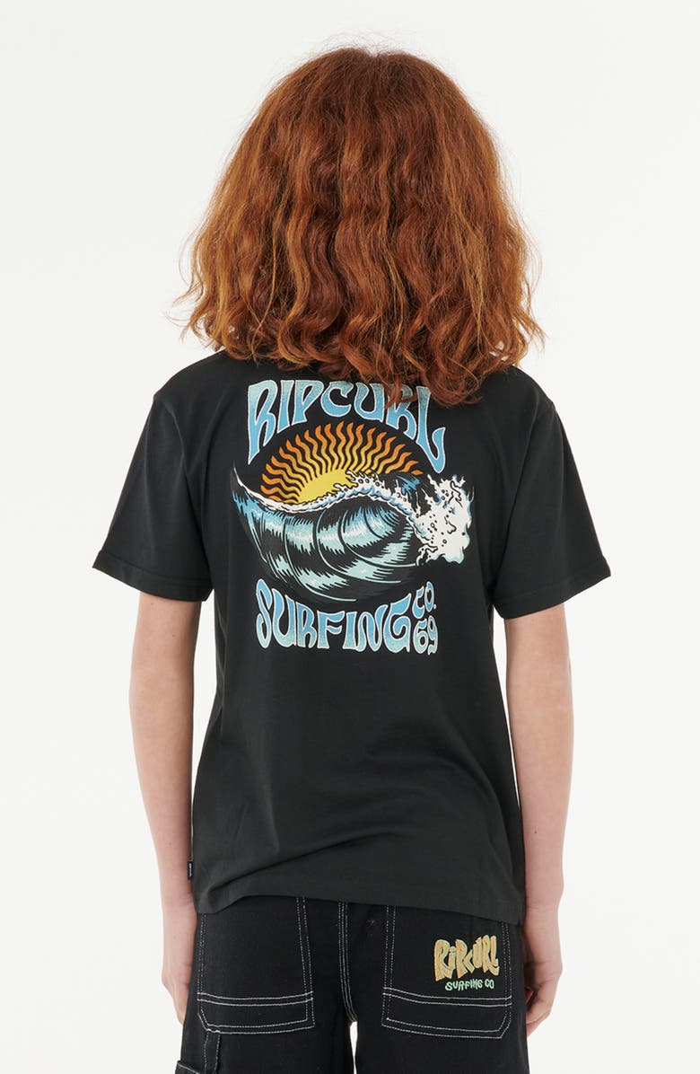 Rip Curl Kids' Hazed & Tubed Graphic T-Shirt, Alternate, color, Black