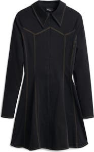 Desigual Long Sleeve Fit 
Flare Minidress