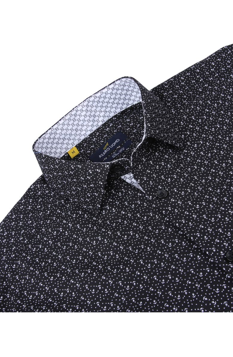 Azaro Uomo Slim Fit Flower Print Performance Dress Shirt, Alternate, color,