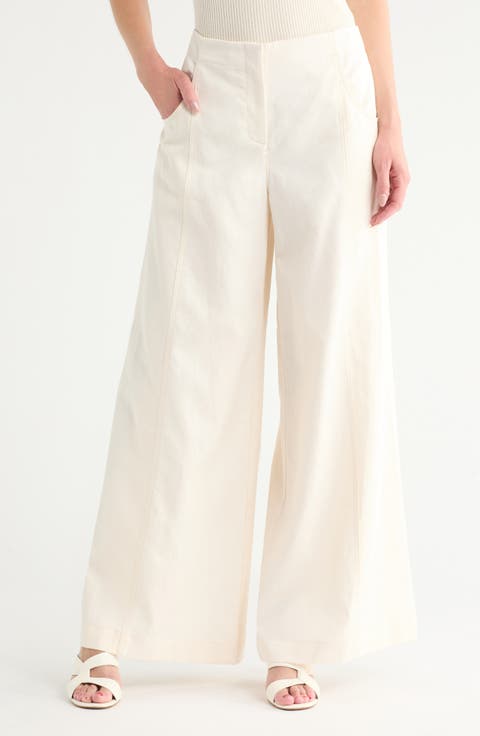Demie Linen Blend Wide Leg Pants