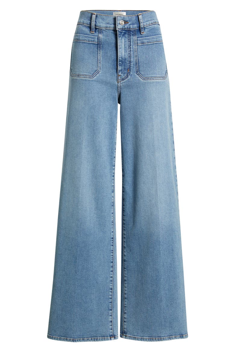 Le Slim Palazzo Patch Pocket High Waist Wide Leg Jeans, Alternate, color, DIVERGE