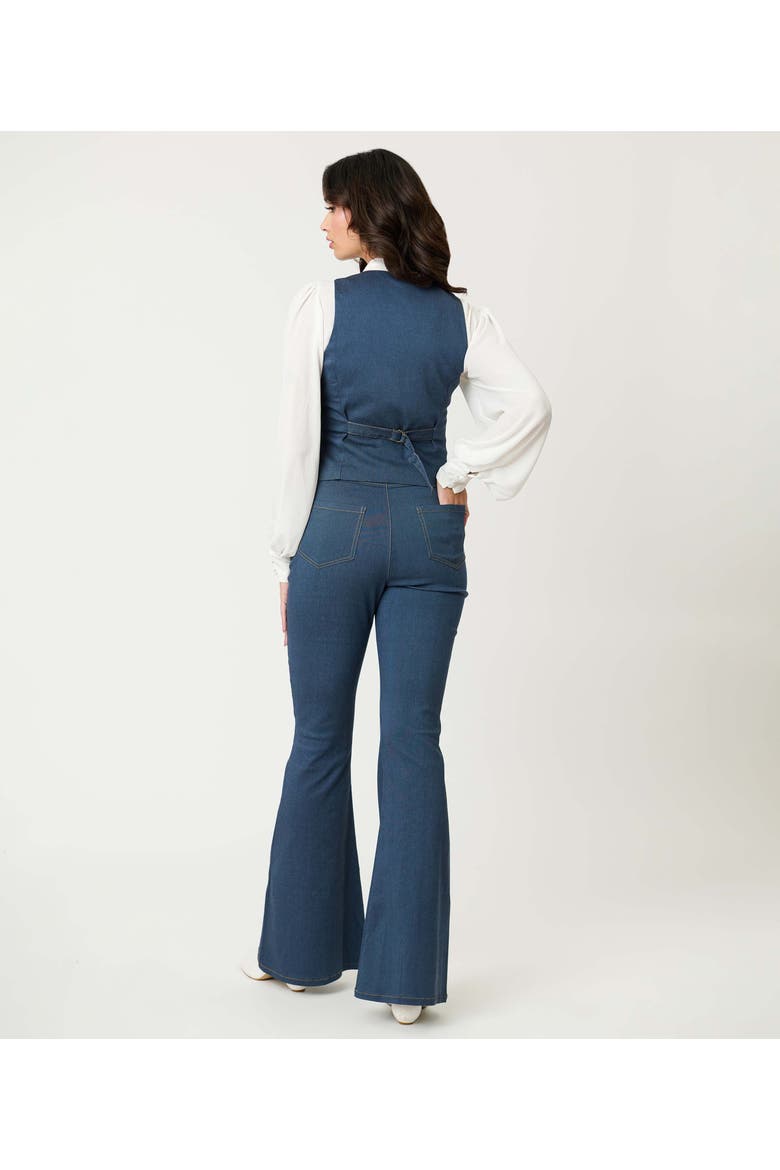 1970s Flare Pants, Alternate, color, Dark Denim Blue