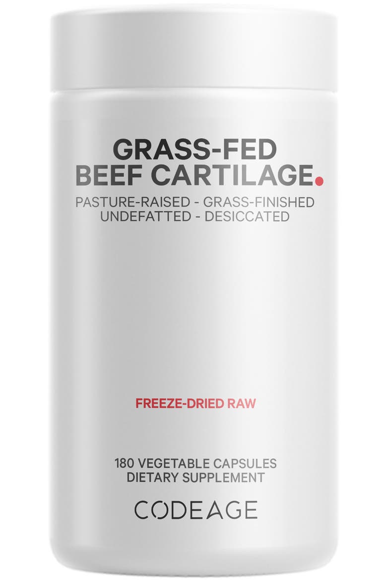 Grass-Fed Beef Cartilage + Liver Glandular Supplement, Main, color, White