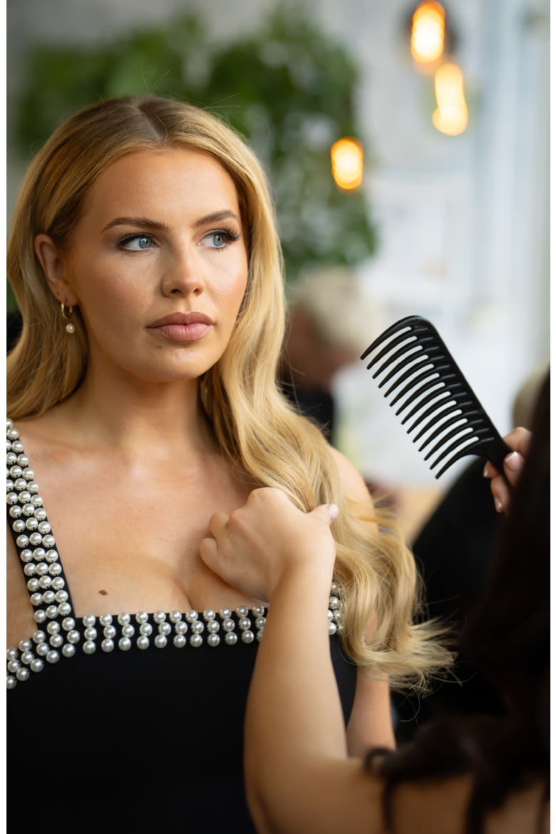 D28 Deluxe Wide Tooth Comb, Alternate, color, BLACK