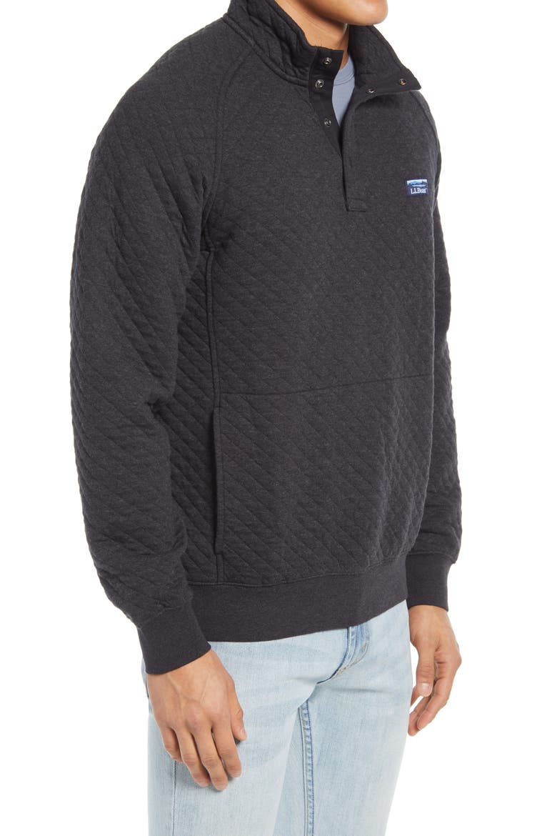 Quilted Sweatshirt, Alternate, color, DARK CHARCOAL HEATHERDNU