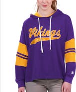 STARTER Women's Starter Purple Minnesota Vikings Bump And Run Long Sleeve Hoodie T-Shirt