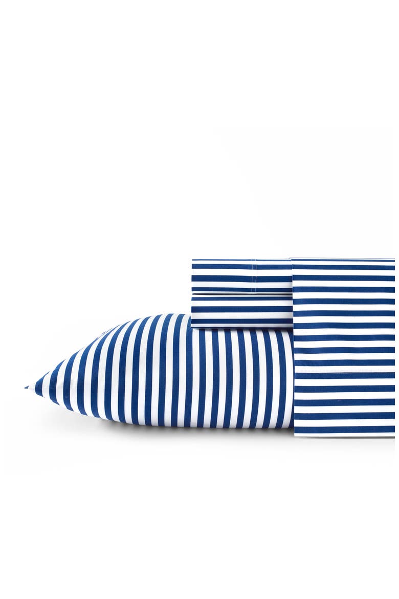 Ajo 200 Thread Count Cotton Sheet Set, Main, color, BLUE