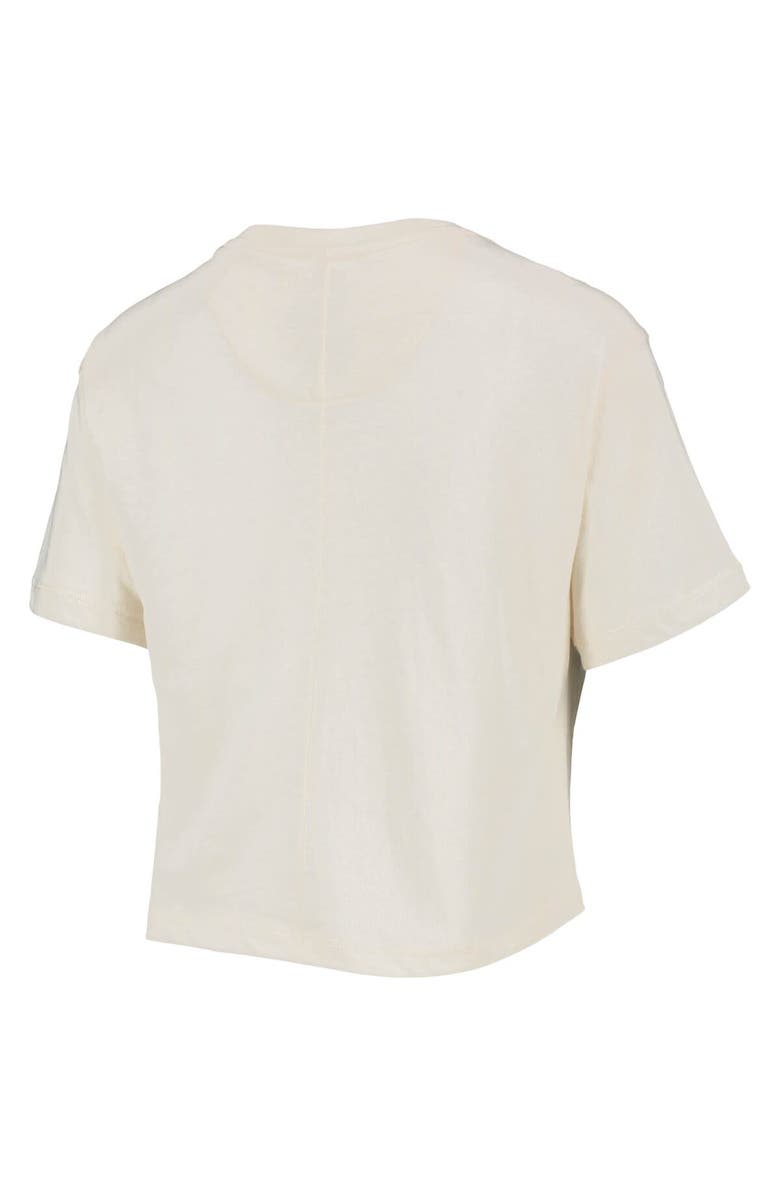 PRESSBOX Women's Pressbox Cream Penn State Nittany Lions Taylor Animal Print Cropped T-Shirt, Alternate, color, 