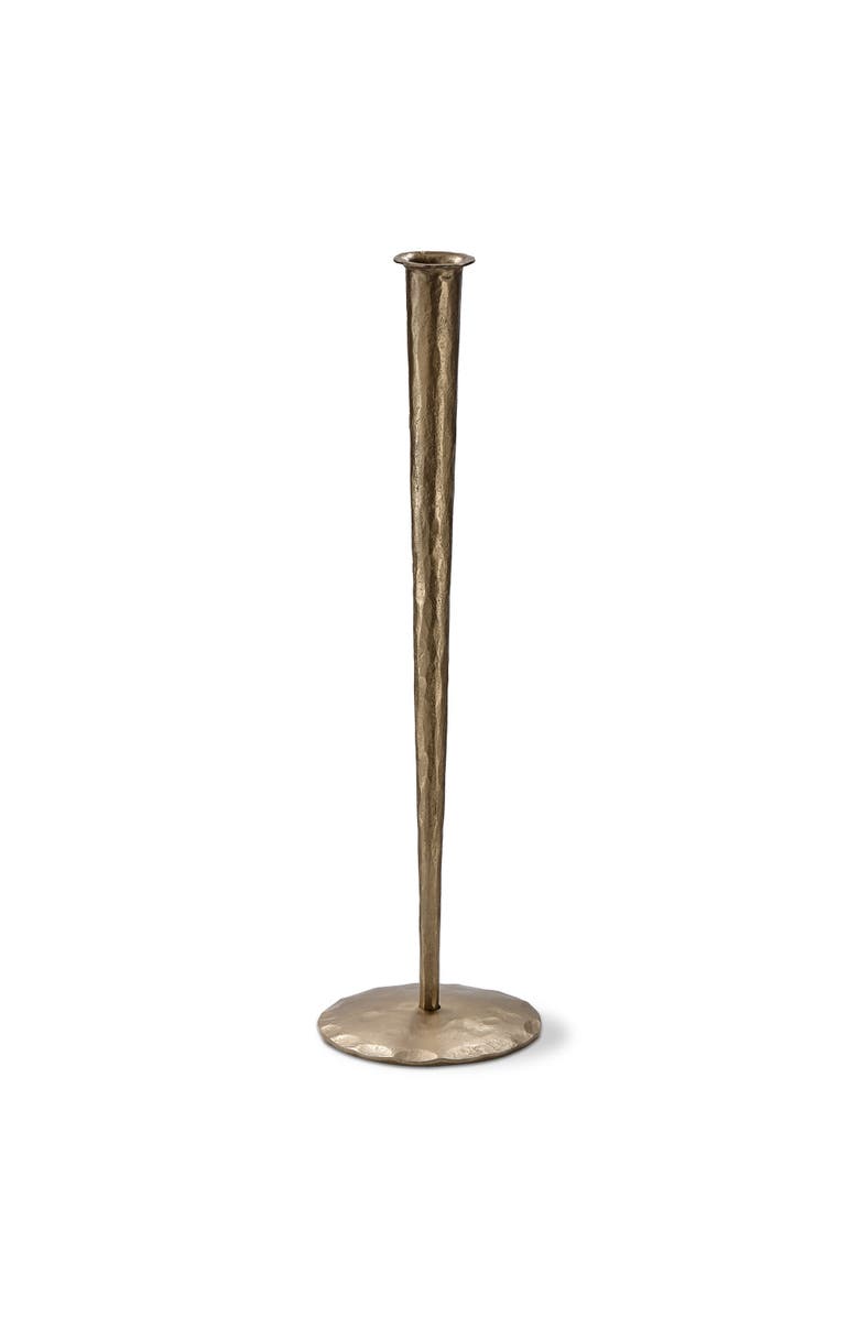 tag Ibiza Forged Tall Taper Candle Holder Antique Gold Iron, Main, color, Gold