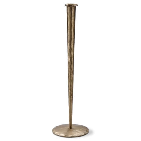 Ibiza Forged Tall Taper Candle Holder Antique Gold Iron