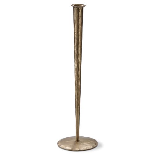 Tag Ibiza Forged Tall Taper Candle Holder Antique Gold Iron