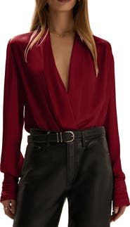 Favorite Daughter The Better Off Satin Bodysuit