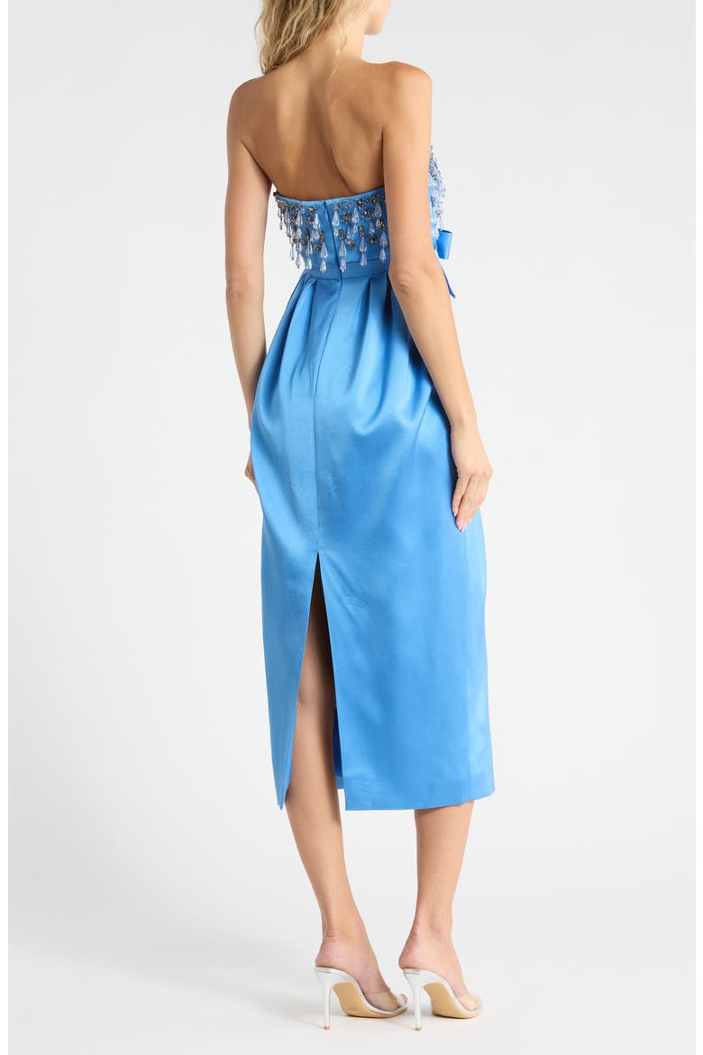 Zelina Gemstone Strapless Midi Dress, Alternate, color, COBALT WAVE