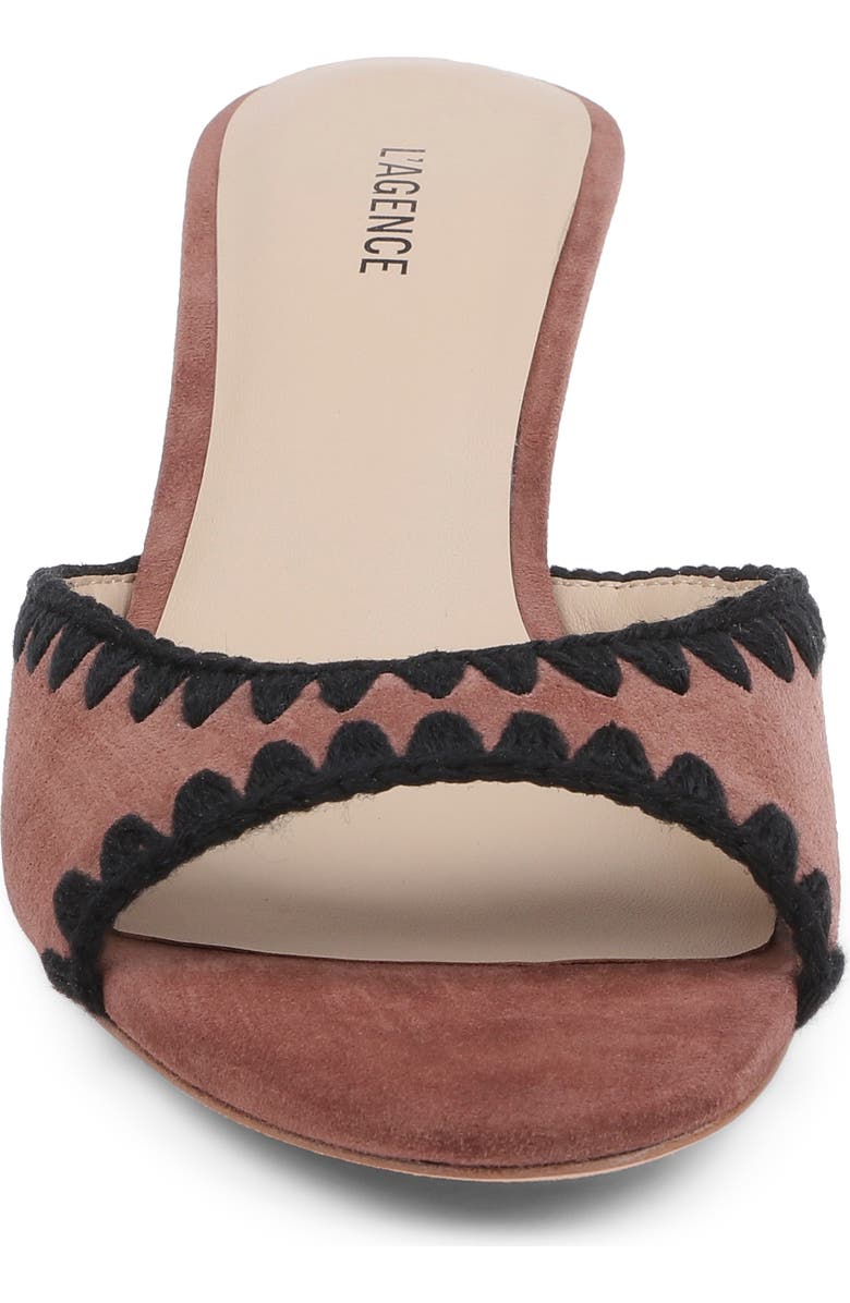 L'AGENCE Lexington Slide Sandal, Alternate, color, Hazel Suede