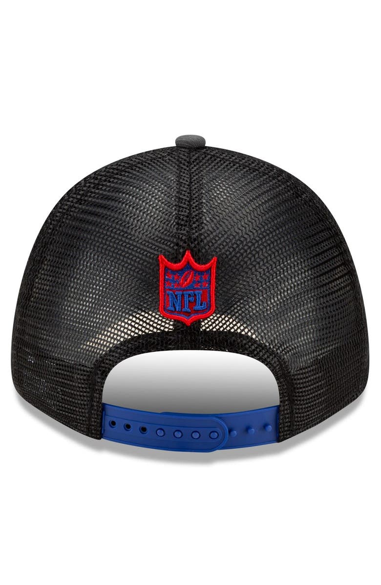 New Era Men's New Era Graphite/Royal Buffalo Bills 2021 NFL Draft Trucker 9FORTY Snapback Adjustable Hat, Alternate, color, 