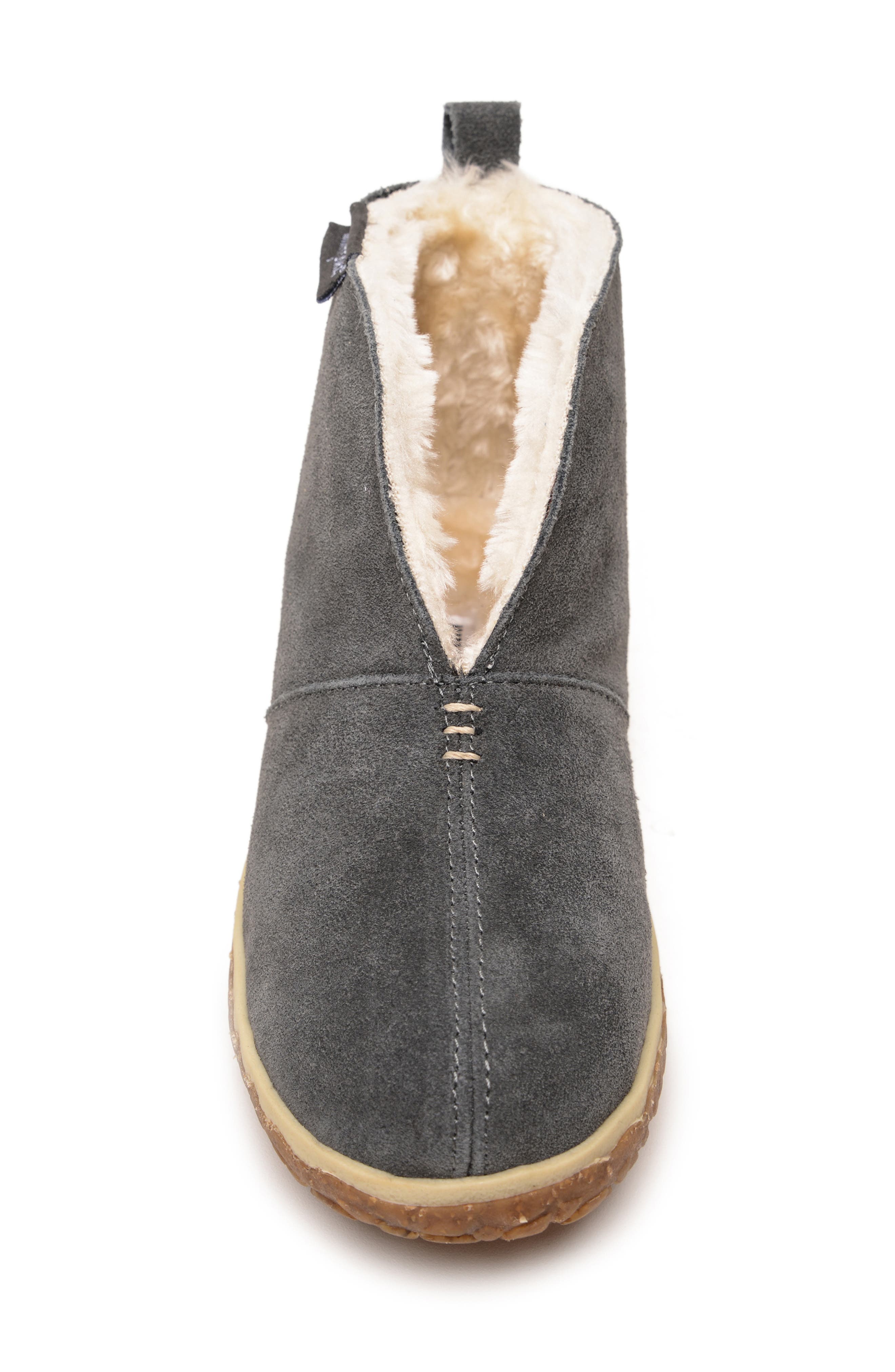Minnetonka Tucson Faux Fur Lined Bootie, Alternate, color, Charcoal