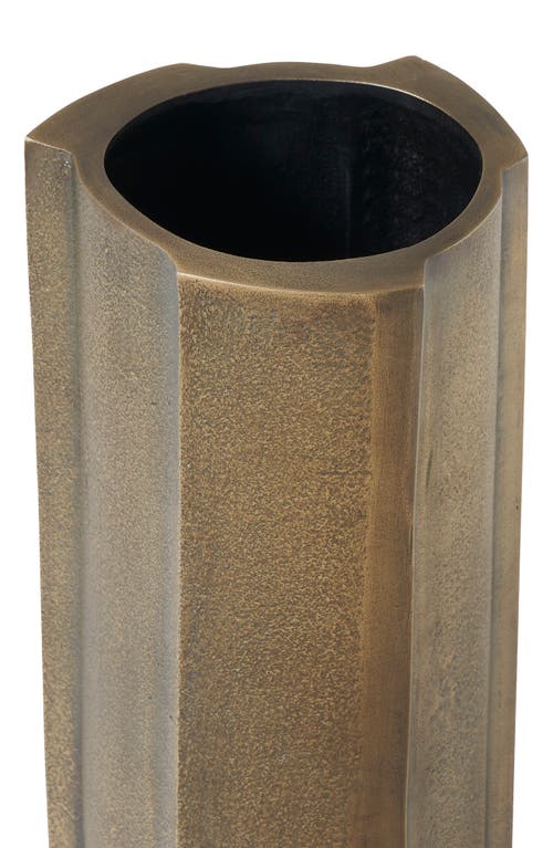 Renwil Brass Plated Vase In Yellow