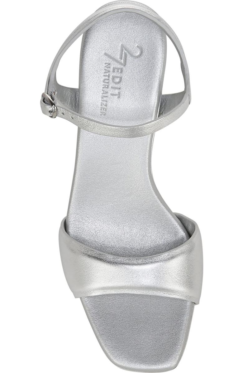 27 EDIT Naturalizer Grace Ankle Strap Sandal, Alternate, color, Silver Leather