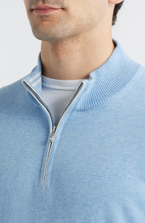 Johnnie-o Desmond Half Zip Sweater In Blue