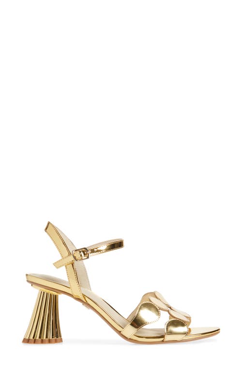 Cecelia New York Peter Ankle Strap Sandal In Gold