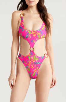 Kulani Kinis Retro Ring Cutout One-Piece Swimsuit