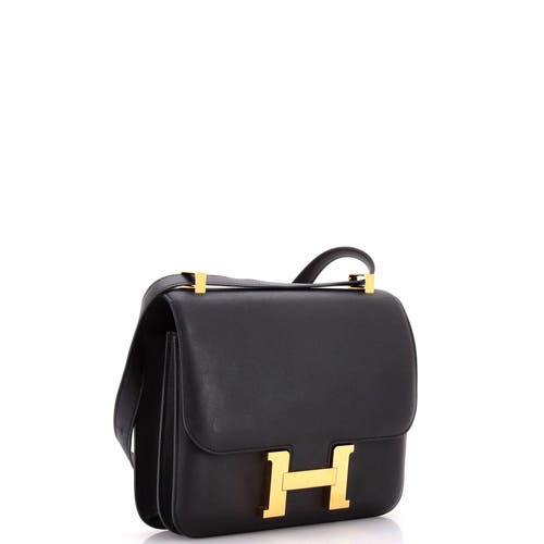 Pre-owned Hermes Hermes Constance Bag Swift 24 In Black